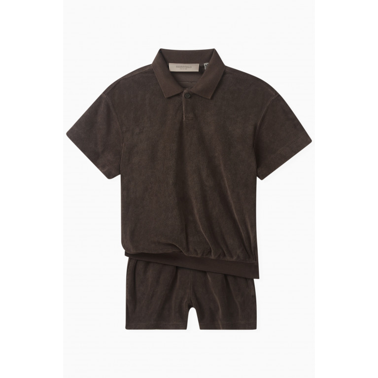 Fear of God Essentials - Short Sleeve Polo Shirt in Terry