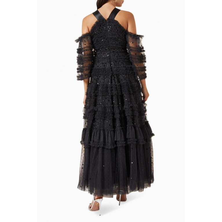 Needle & Thread - Vivian Off-shoulder Gown Black