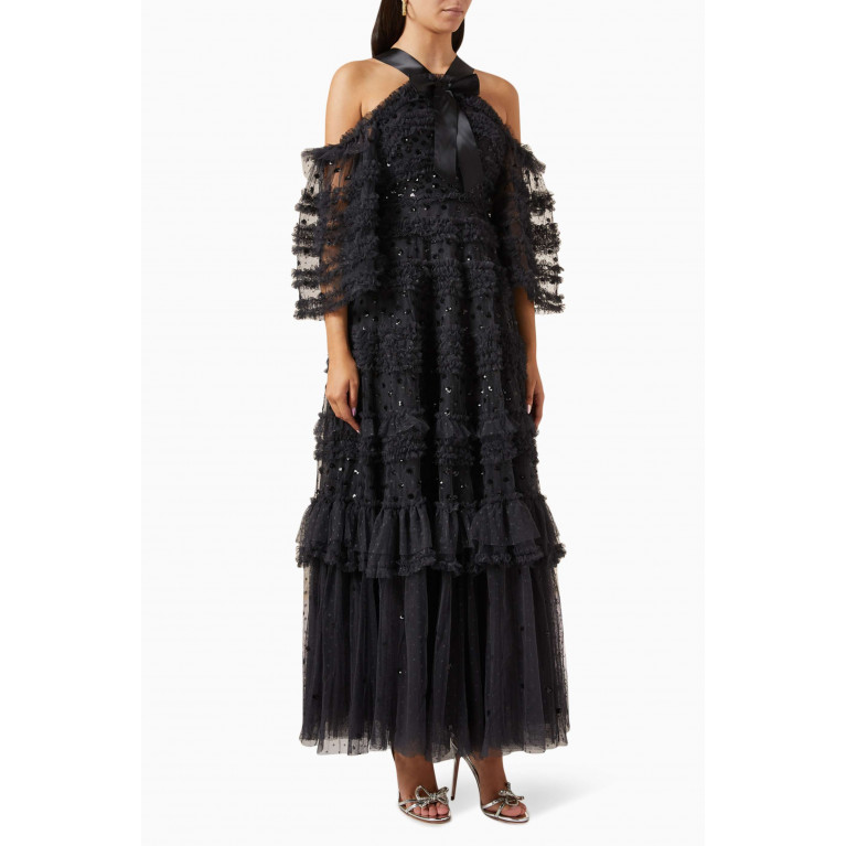 Needle & Thread - Vivian Off-shoulder Gown Black