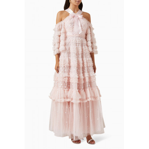 Needle & Thread - Vivian Off-shoulder Gown Pink
