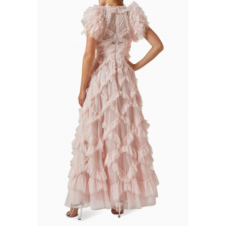 Needle & Thread - Genevieve Ruffled Gown in Tulle Pink