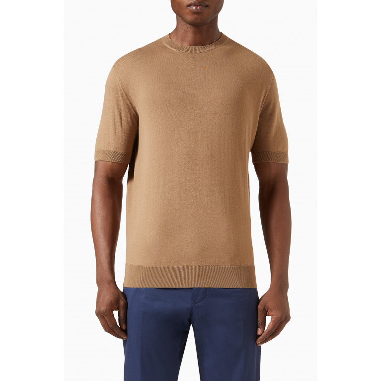 Zegna - Premium Short Sleeved T-shirt in Cotton Knit