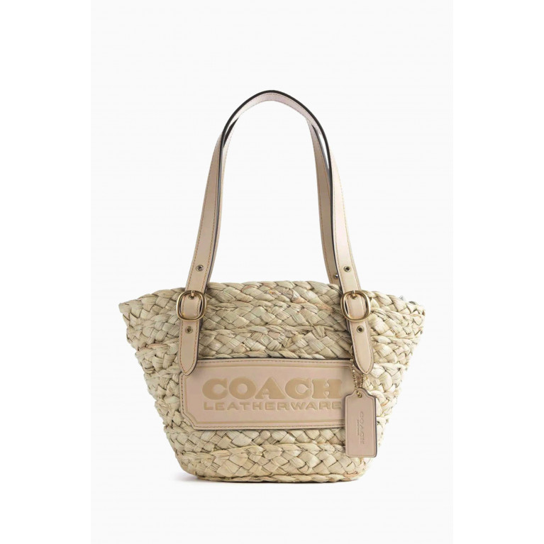 Coach - Structured Tote 16 Bag in Straw Neutral