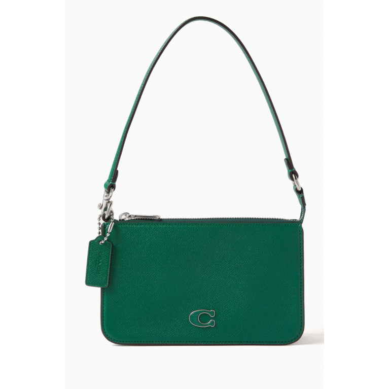 Coach - Pouch Bag in Crossgrain Leather Green