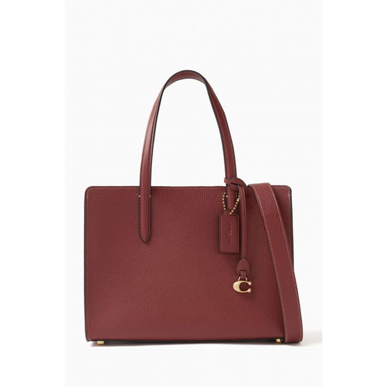 Coach - Carter Cary 28 Bag in Leather Red