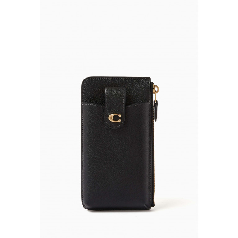 Coach - Essential Phone Wallet in Pebble Leather Black