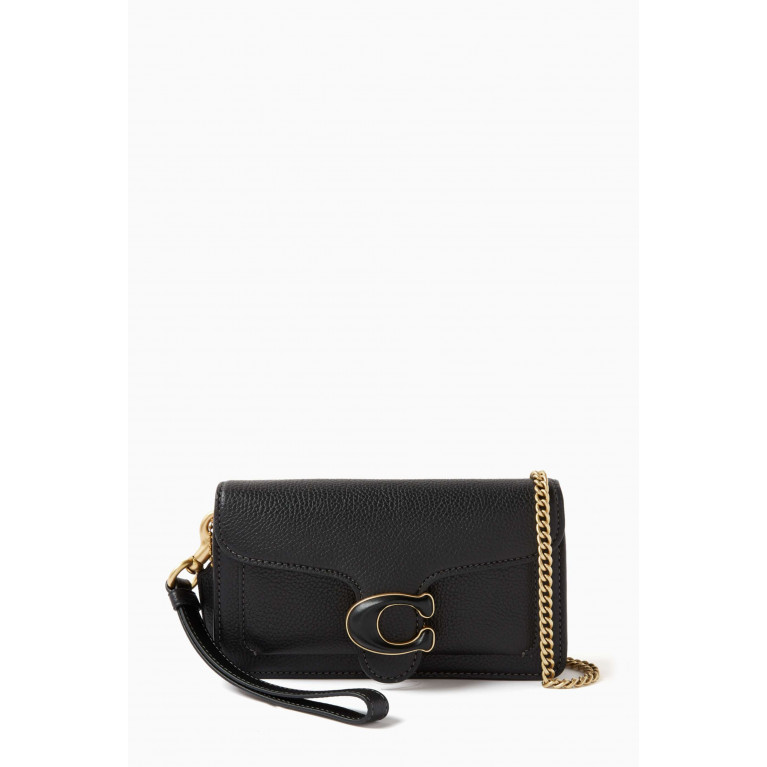 Coach - Tabby Wristlet Bag in Pebbled Leather Black