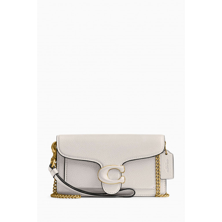 Coach - Tabby Wristlet Bag in Polished Pebbled Leather White