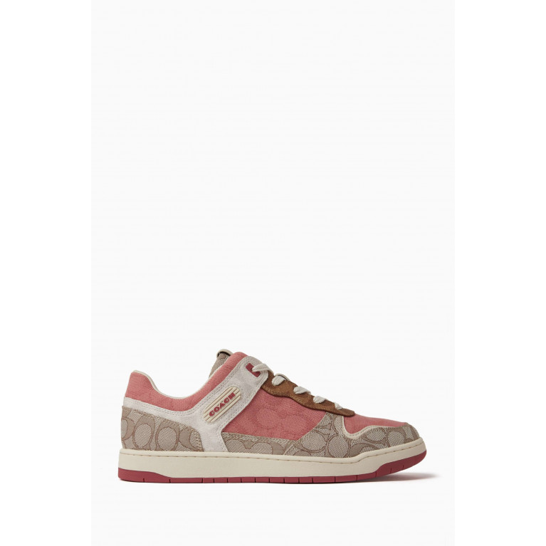 Coach - C201 Low-top Sneakers in Signature Jacquard & Suede
