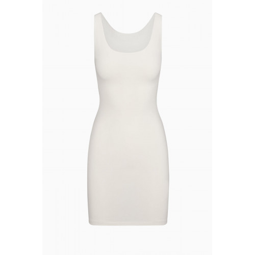 SKIMS - Sleep Sleeveless Mini Slip Dress in Jersey White