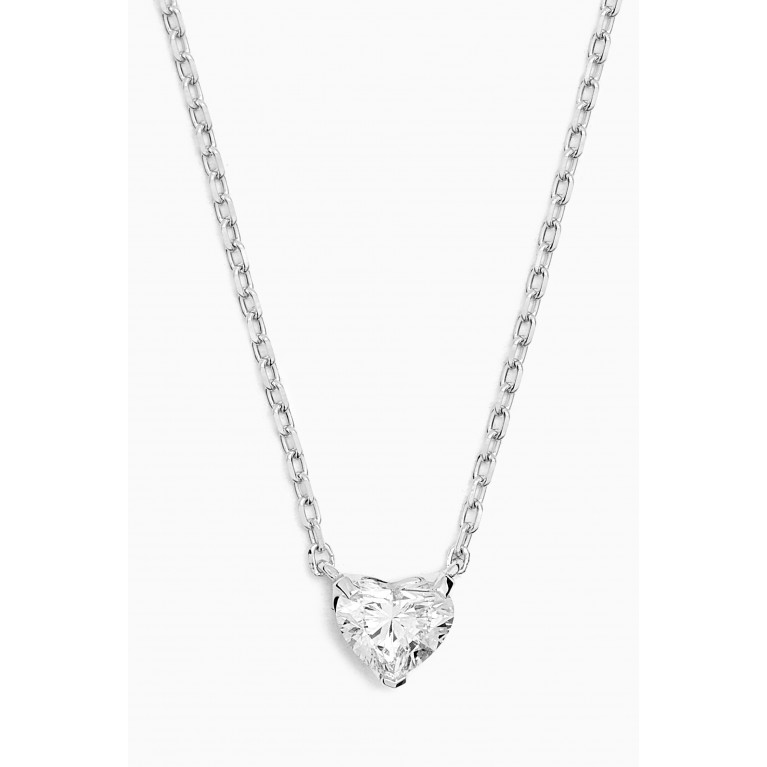 Fergus James - Heart Diamond Pendant Necklace in 18kt White Gold, 0.3ct