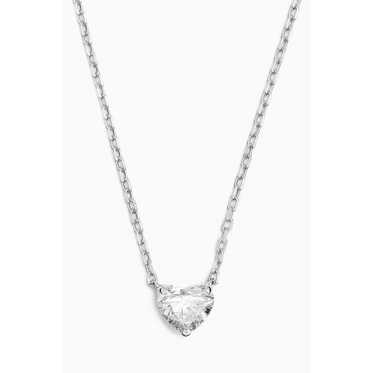 Fergus James - Heart Diamond Pendant Necklace in 18kt White Gold, 0.4ct