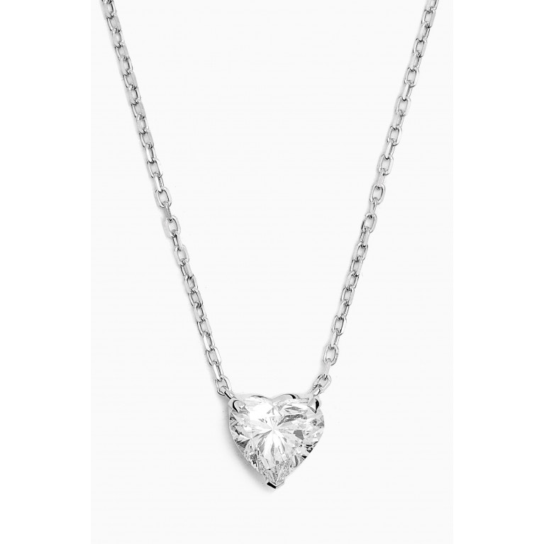 Fergus James - Heart Diamond Pendant Necklace in 18kt White Gold, 0.7ct