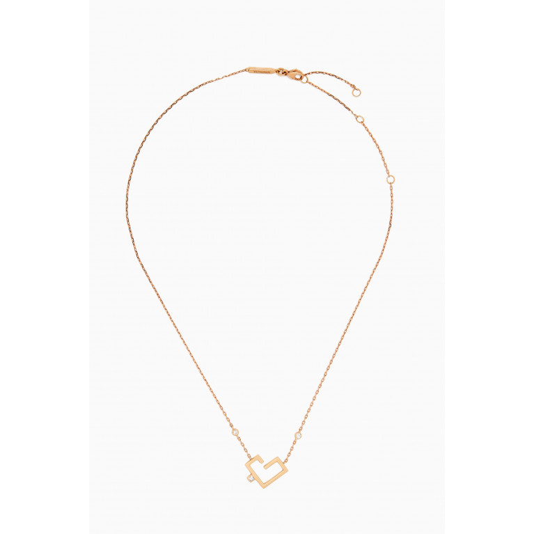 Yataghan Jewellery - Hubb Diamond Necklace in 18kt Rose Gold