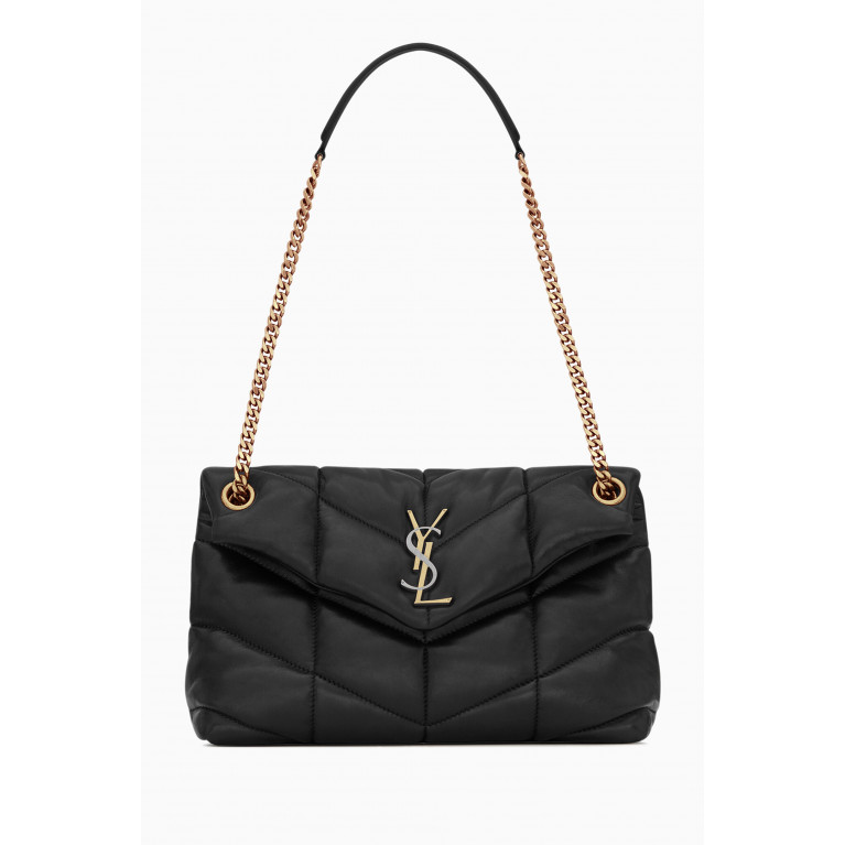 Saint Laurent - Small Puffer Quilted Chain Shoulder Bag in Lambskin