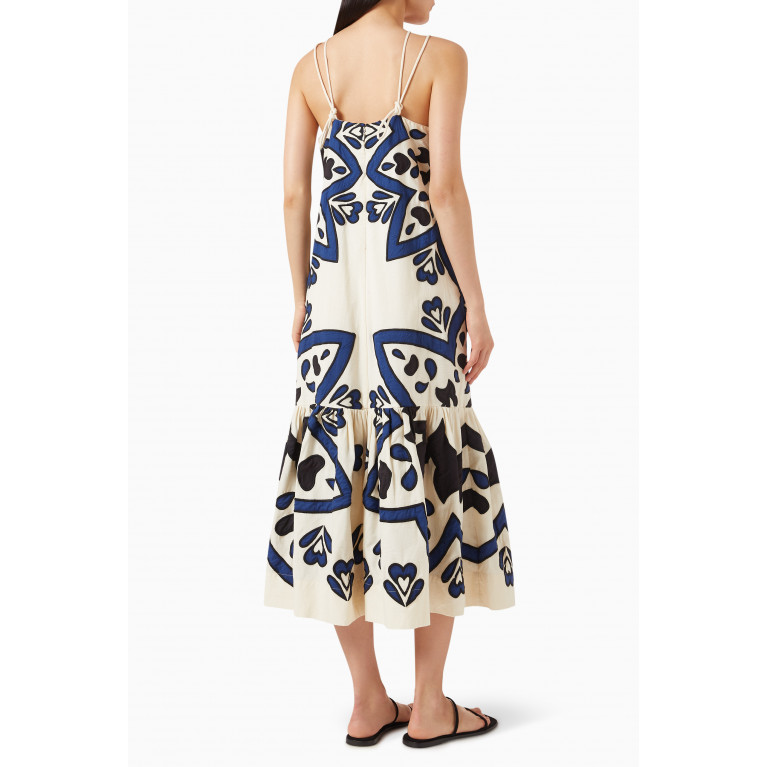 Sea New York - Kaia Midi Dress in Cotton-linen Blend