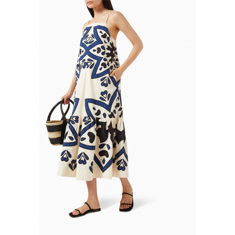 Sea New York - Kaia Midi Dress in Cotton-linen Blend