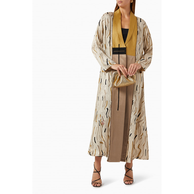 ZAH Design - Printed Abaya in Silk