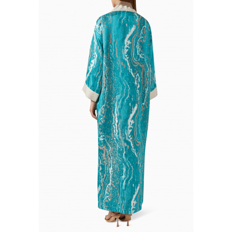 ZAH Design - Printed Kimono Abaya in Silk
