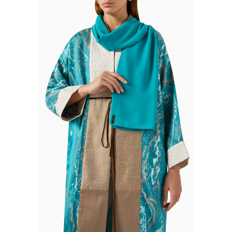 ZAH Design - Printed Kimono Abaya in Silk