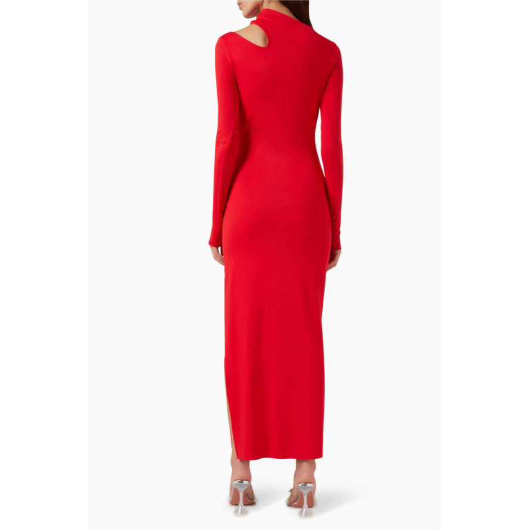 Manuri - Bambina Maxi Dress in Viscose-blend Red