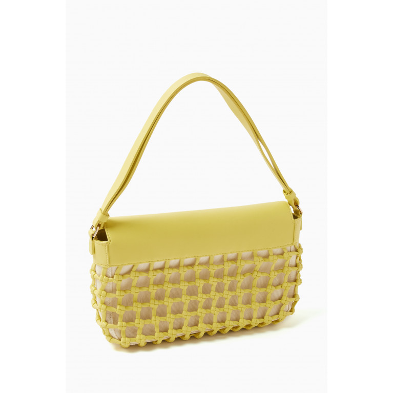 Marella - Duse Shoulder Bag in Trofeo Weave Yellow