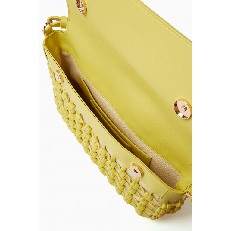 Marella - Duse Shoulder Bag in Trofeo Weave Yellow