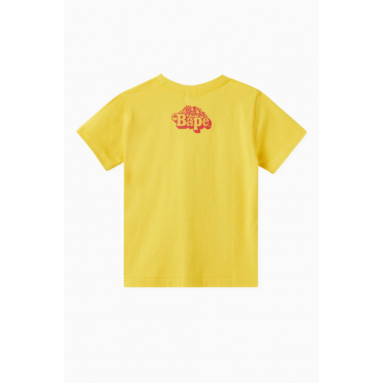 A Bathing Ape - Graphic-print T-shirt in Cotton Yellow
