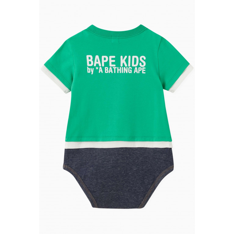 A Bathing Ape - Baby Milo Logo-print Bodysuit in Cotton