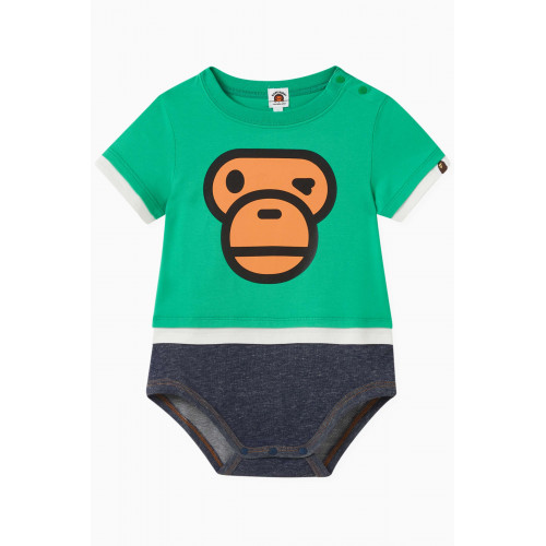 A Bathing Ape - Baby Milo Logo-print Bodysuit in Cotton