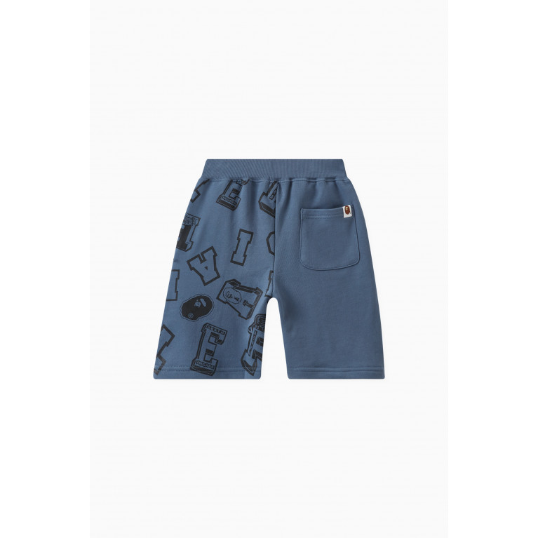 A Bathing Ape - College Logo Shorts in Cotton