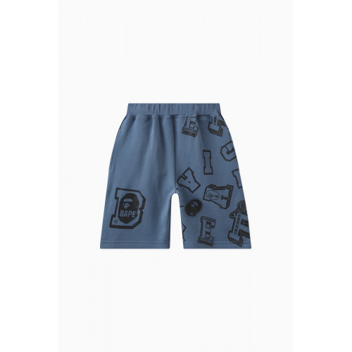 A Bathing Ape - College Logo Shorts in Cotton