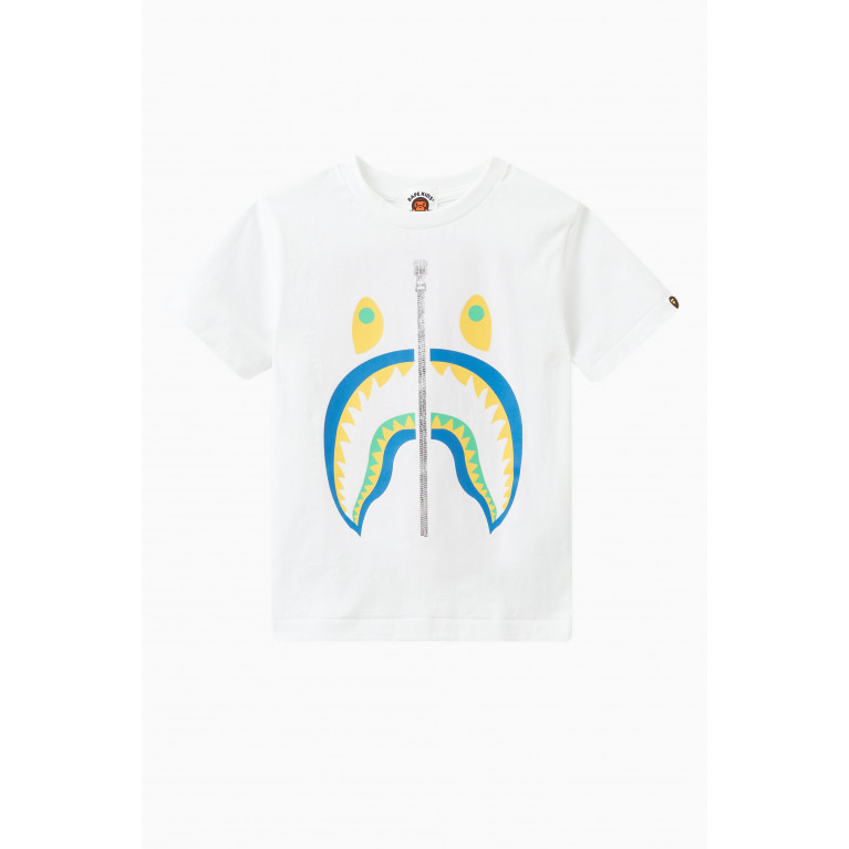 A Bathing Ape - Colour Shark T-shirt in Cotton-jersey White