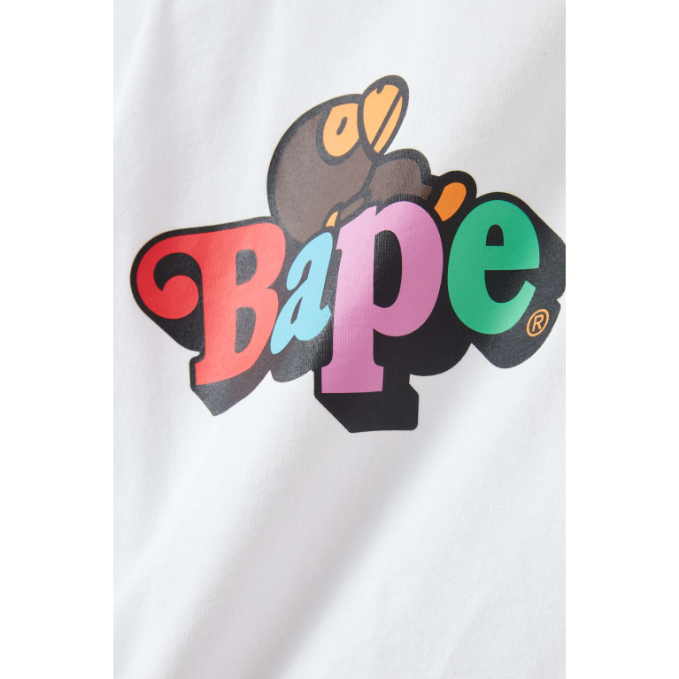 A Bathing Ape - Colors Milo Logo T-shirt in Cotton White