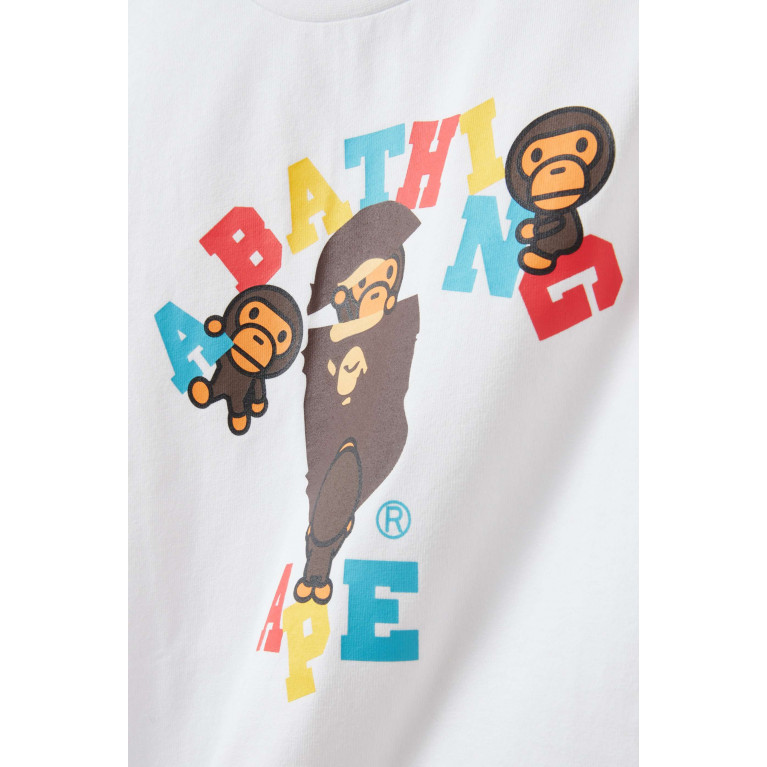 A Bathing Ape - Colors College Milo Logo T-shirt in Cotton