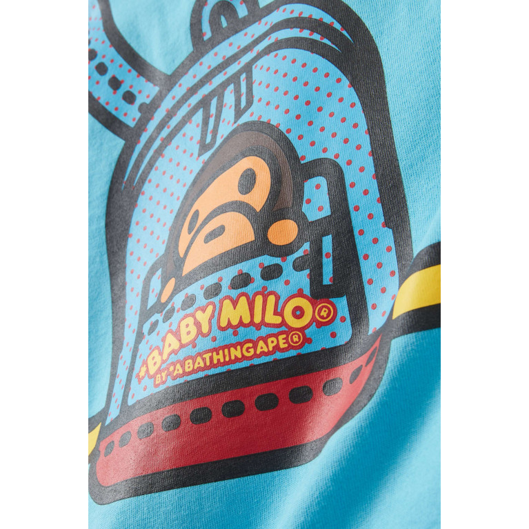 A Bathing Ape - Baby Milo Daypack Logo T-shirt in Cotton Multicolour
