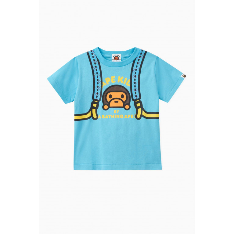 A Bathing Ape - Baby Milo Daypack Logo T-shirt in Cotton Multicolour