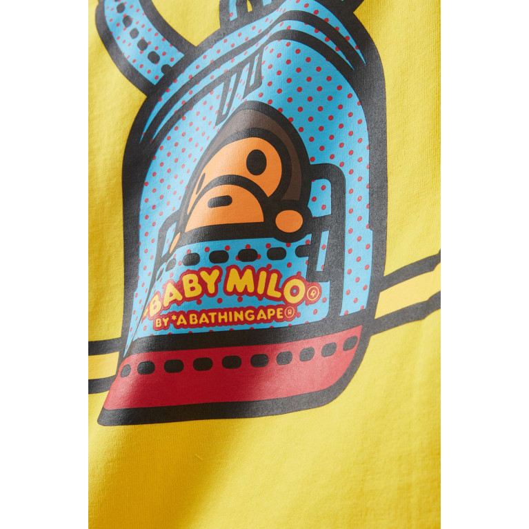 A Bathing Ape - Baby Milo Daypack Logo T-shirt in Cotton Yellow