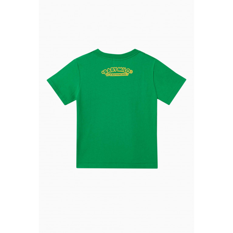 A Bathing Ape - Baby Milo Vest-print T-shirt in Cotton Green