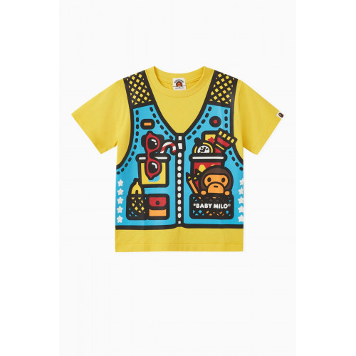 A Bathing Ape - Baby Milo Vest-print T-shirt in Cotton Yellow