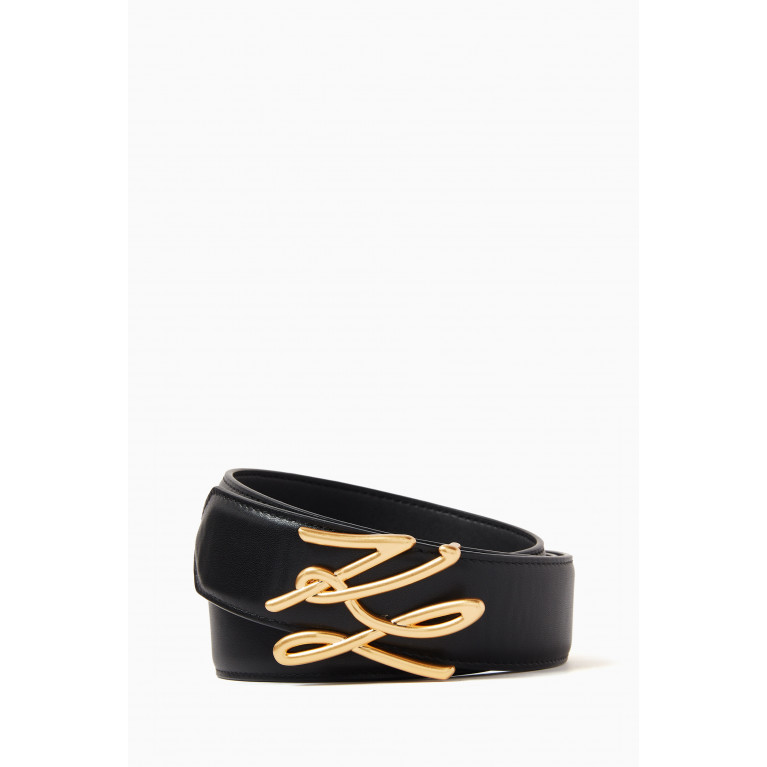 Karl Lagerfeld - K/AUTOGRAPH Belt in Smooth Leather