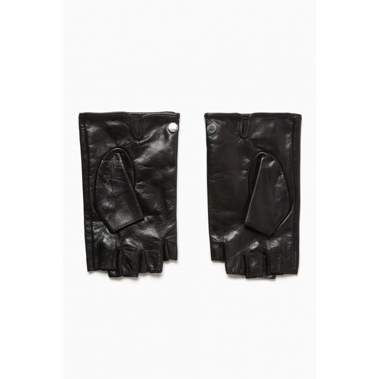 Karl Lagerfeld - K/Autograph Fingerless Gloves in Leather