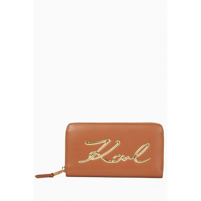 Karl Lagerfeld - K/Signature Continental Wallet in Leather