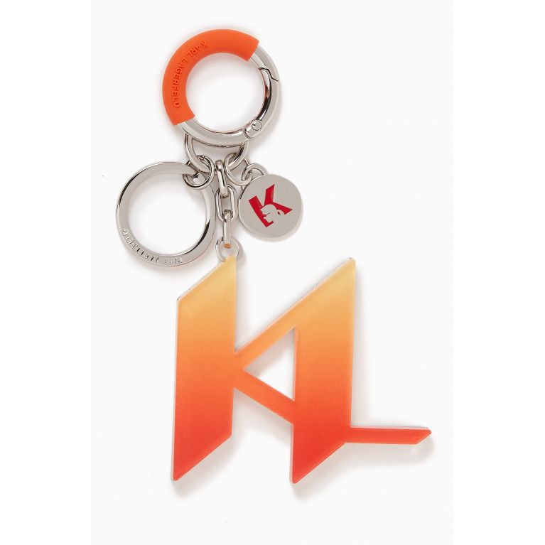Karl Lagerfeld - K/Monogram Degrade Keychain in Metal