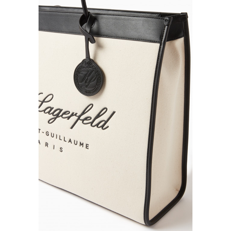Karl Lagerfeld - Hotel Karl Tote Bag in Recycled Cotton-canvas