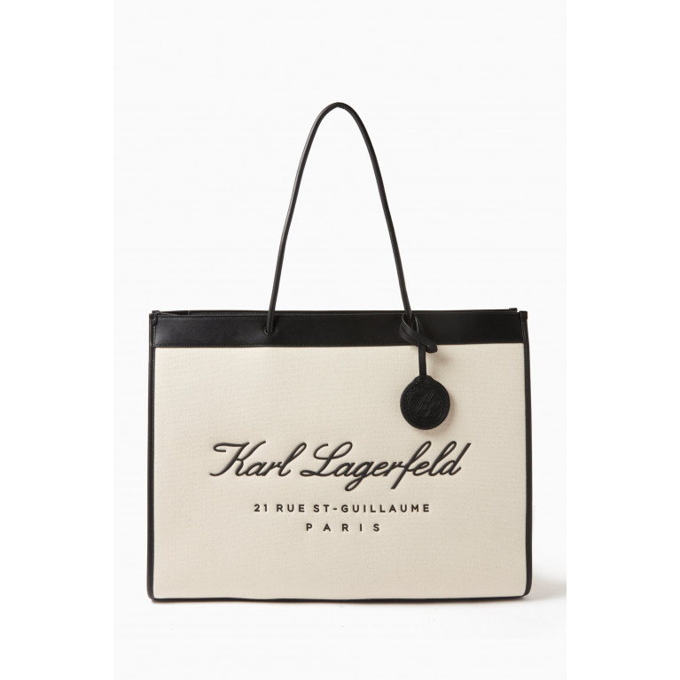 Karl Lagerfeld - Hotel Karl Tote Bag in Recycled Cotton-canvas