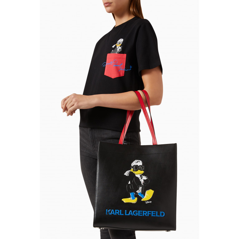 Karl Lagerfeld - x Disney Donald Duck Tote Bag in Leather