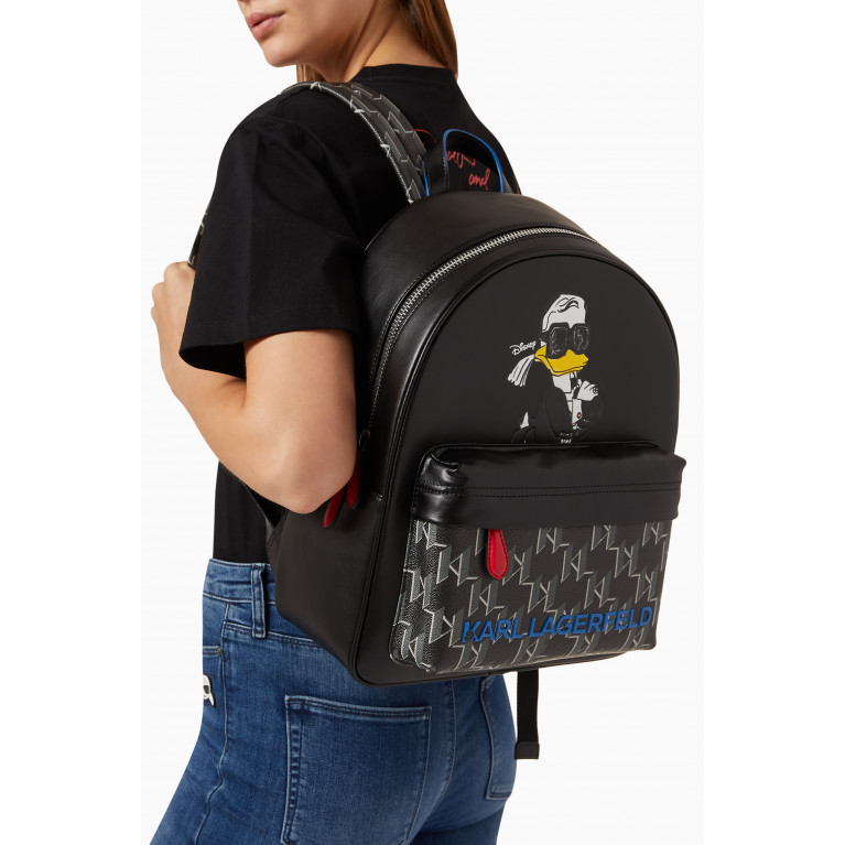 Karl Lagerfeld - x Disney Donald Duck Backpack in Coated-canvas & Leather