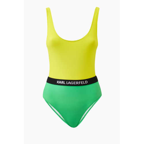Karl Lagerfeld - Colour-block One-piece Swimsuit