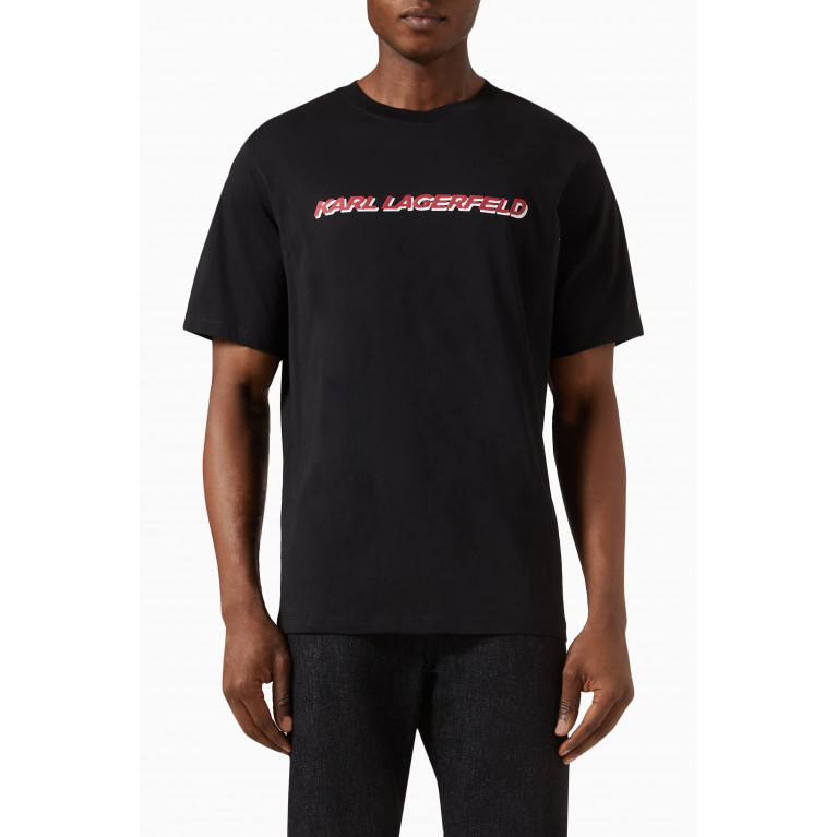Karl Lagerfeld - Logo T-shirt in Cotton Jersey